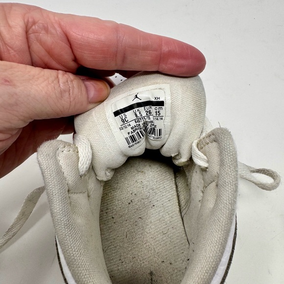 Nike Air Jordan White and Gray High-Top Sneakers - Picture 6 of 6